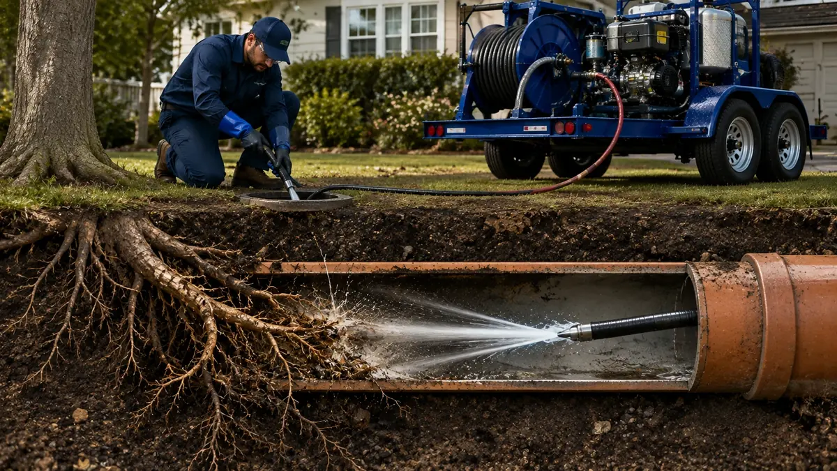 Tree Root Removal with Hydro Jetting in Thermal